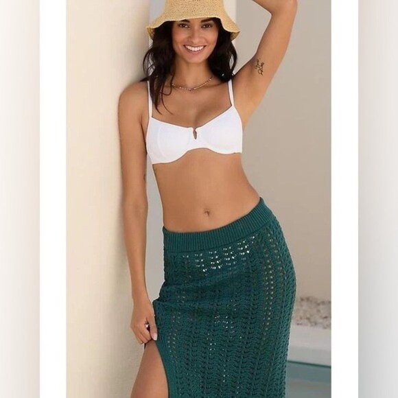 NWT Size XL - Anthropologie 100% Cotton Crochet Maxi Skirt (NWT US$88) - Picture 1 of 15